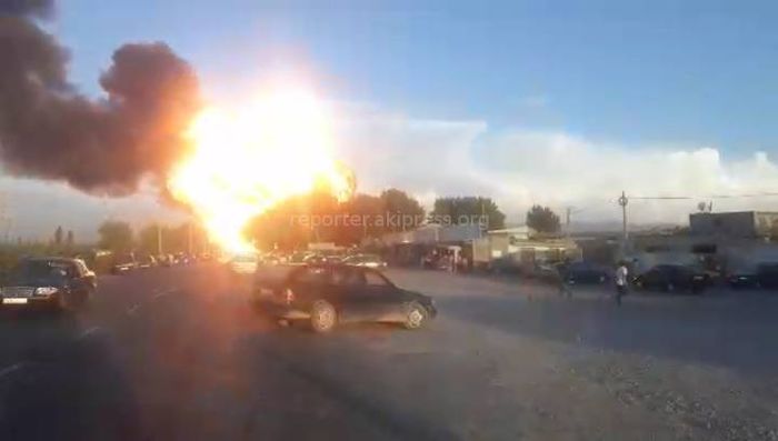 Новые видео момента взрыва на АЗС в Баткене